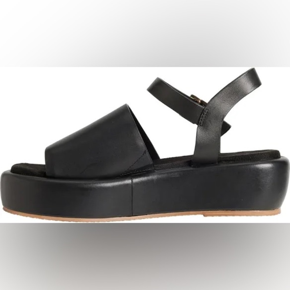NEW! Kelsi Dagger Black Birdie Platform Sandals - Genuine Leather - Picture 4 of 14